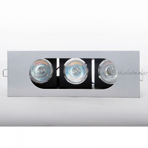 Galaxy 3 3x50W GU5.3 Yönlendirilebilir Downlight Armatür (Gri)