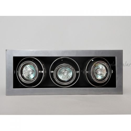 Star 3 3x50W GU5.3 Sivaalti Yönlendirilebilir Armatür (Metalik Gri)